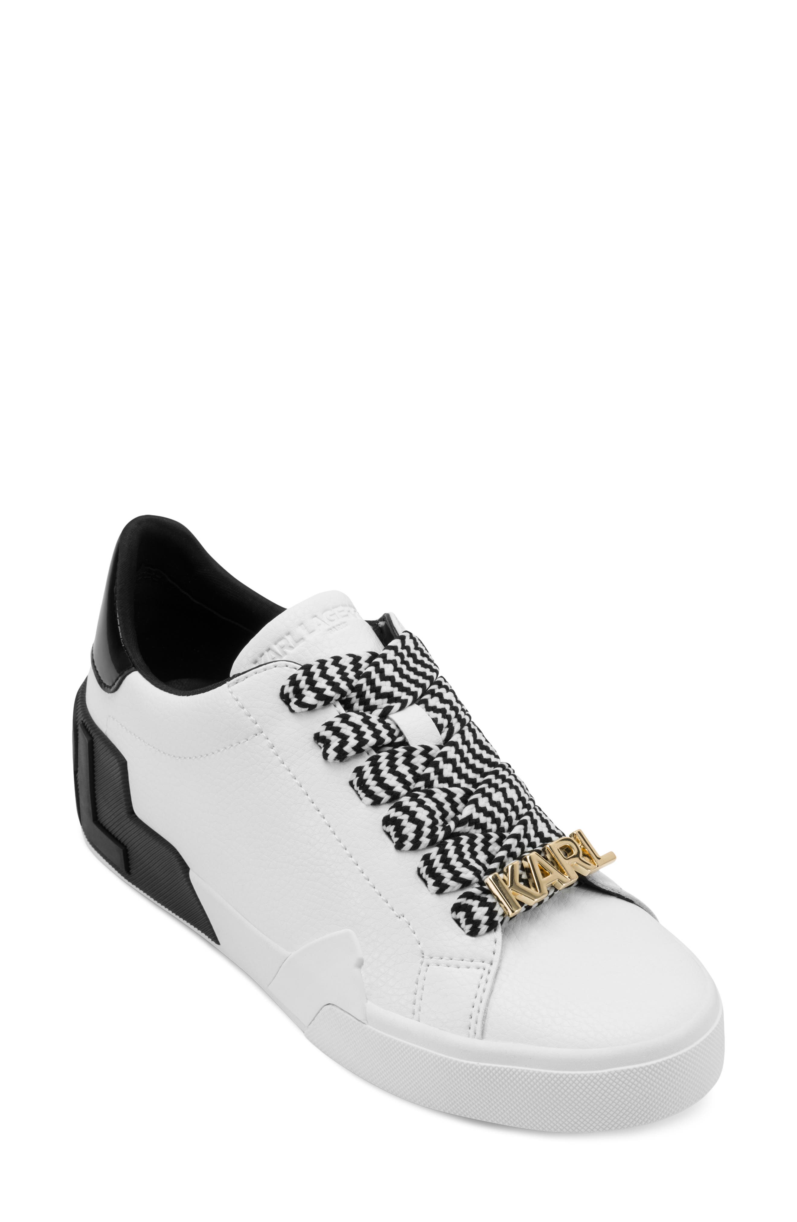 Melora Lace-Up Sneaker, Main, color, BRIGHT WHITE/ BLACK