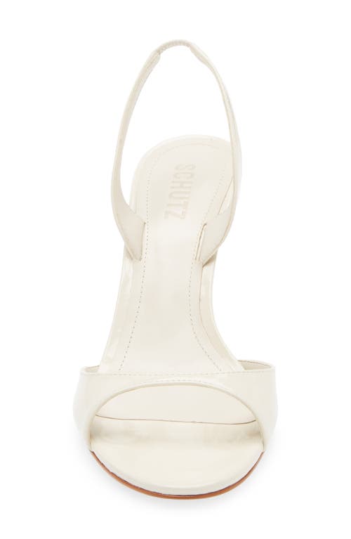 Schutz Scarlett Mid Slingback Sandal In White