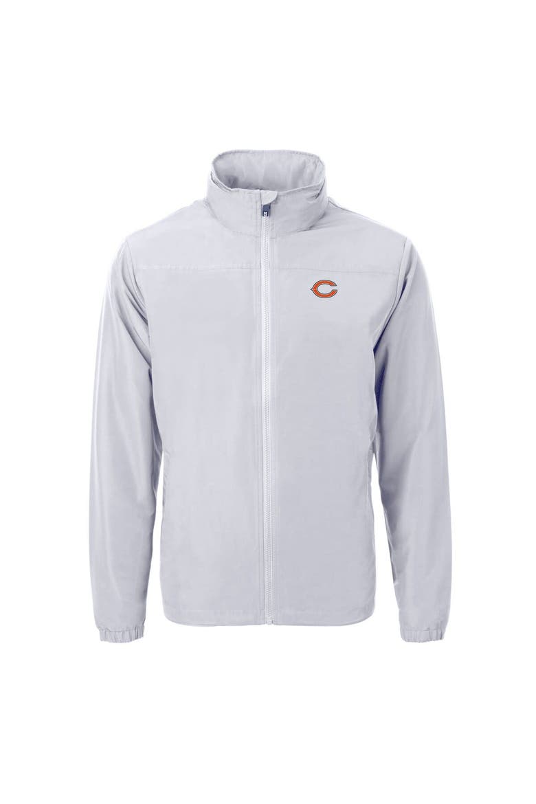 Men's Cutter & Buck  Gray Chicago Bears  Charter Eco Recycled Full-Zip Jacket, Alternate, color, Gray