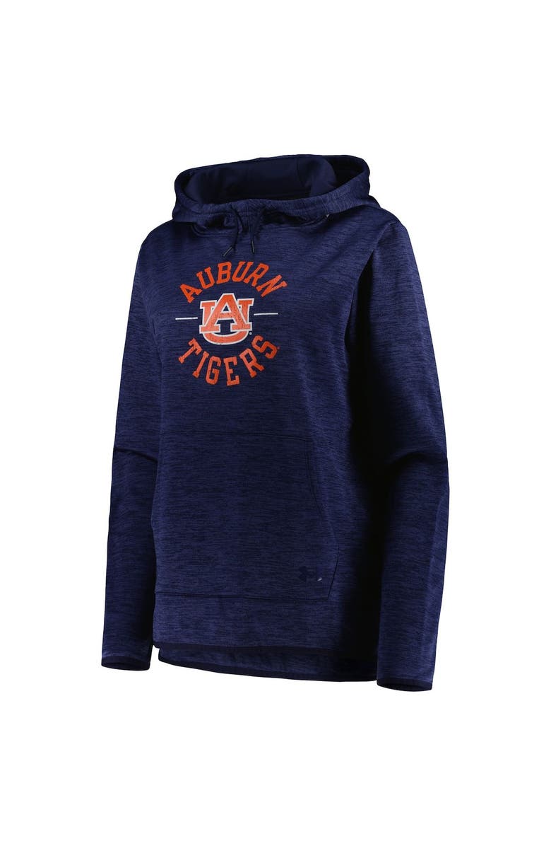 Under Armour Women's Under Armour Heathered Navy Auburn Tigers Fleece Pullover Hoodie, Alternate, color, Heather Navy