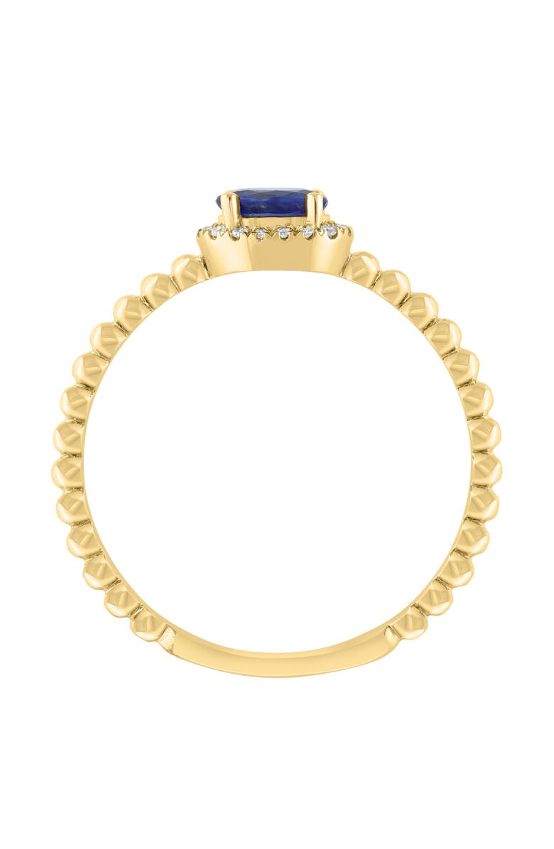 EFFY Oval Sapphire & Diamond Halo Ring, Alternate, color, Blue