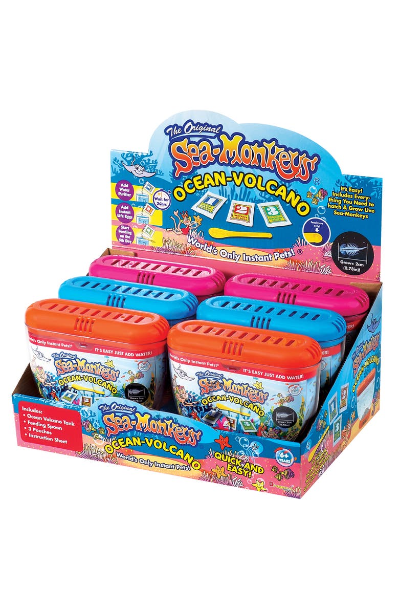 Schylling Seamonkey Ocean Volcano Instant Pets W/ Tank, Alternate, color, Multicolored