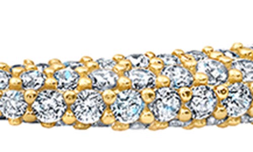 Crislu Chamonix Pavé Open Bangle Bracelet In Gold