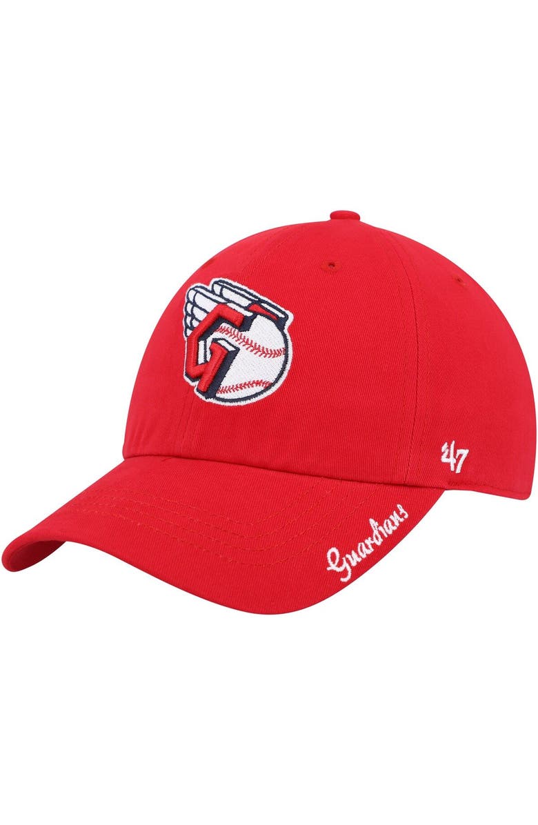 '47 Women's '47 Red Cleveland Guardians Team Miata Clean Up Adjustable Hat, Main, color, Red