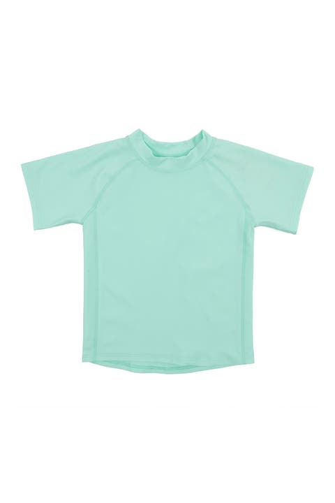 Kids Short Sleeve Rash Guard, UPF 50+ Swim Shirt