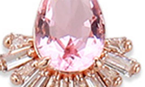 Covet Pink Deco Cz Pendant Necklace In Pink