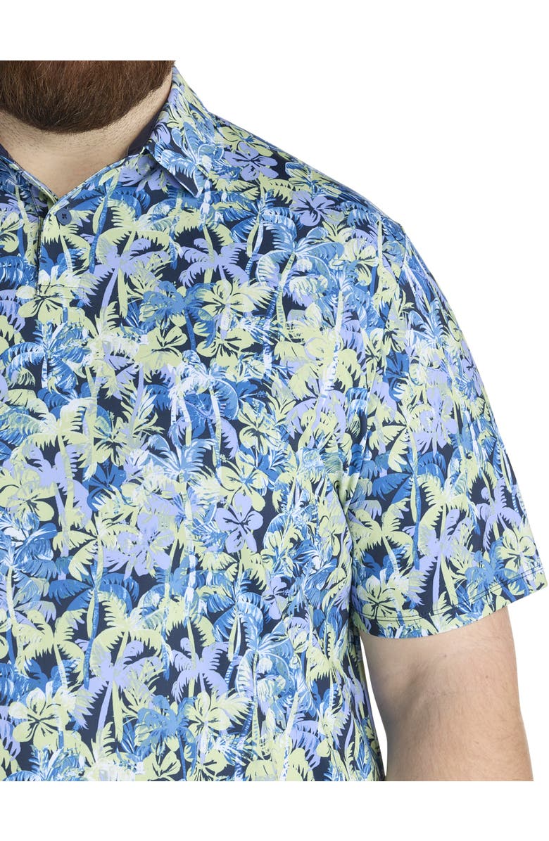 Callaway Big & Tall Sunrise Confetti Performance Polo Shirt, Alternate, color, Peacoat