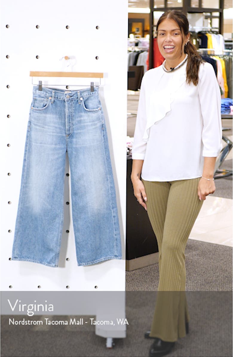 Sacha High Waist Crop Wide Leg Jeans, sales video thumbnail