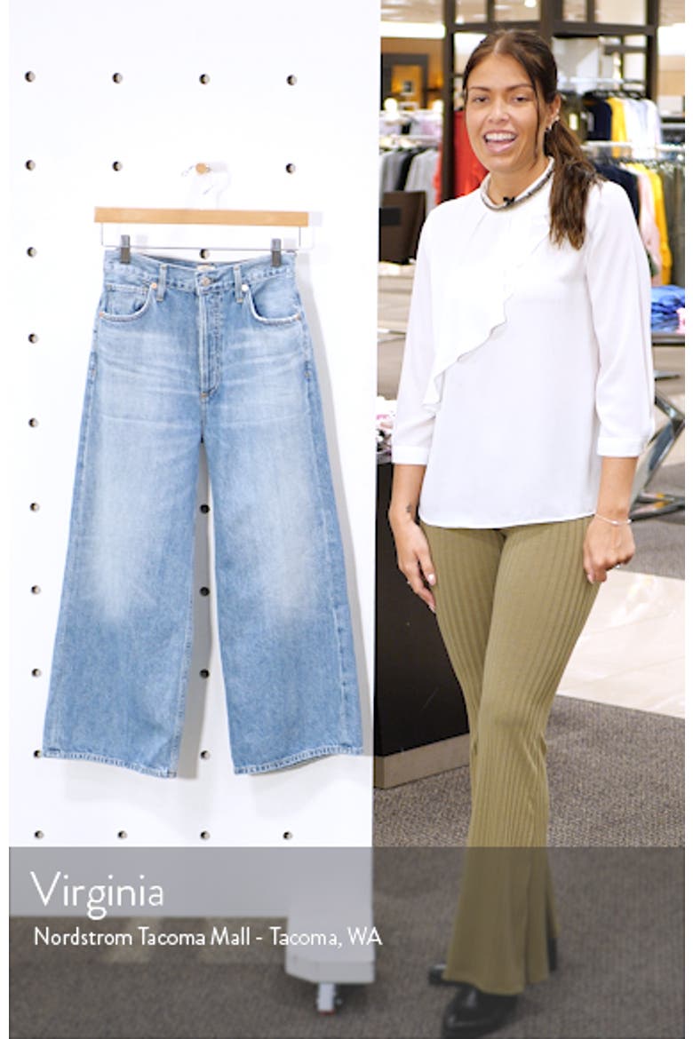 Sacha High Waist Crop Wide Leg Jeans video