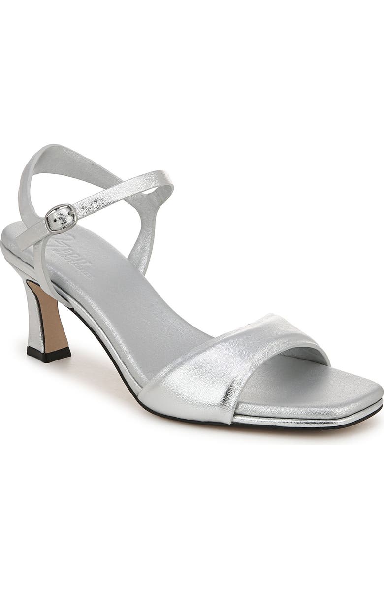 27 EDIT Naturalizer Grace Ankle Strap Sandal, Main, color, Silver Leather