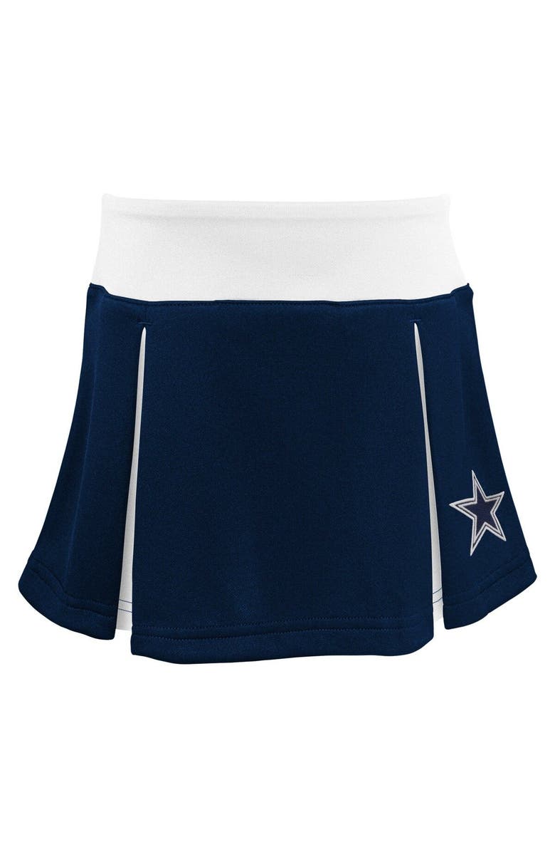 Outerstuff Girls Preschool Navy Dallas Cowboys Spirit Cheerleader Two-Piece Set with Bloomers, Alternate, color, Navy