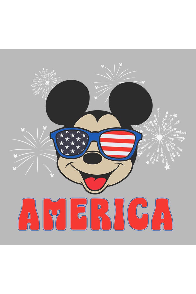 Men's Mickey & Friends American Sunglasses and Fireworks  Graphic T-Shirt, Alternate, color, Sport Grey