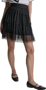 DKNY Tiered Tulle Skirt
