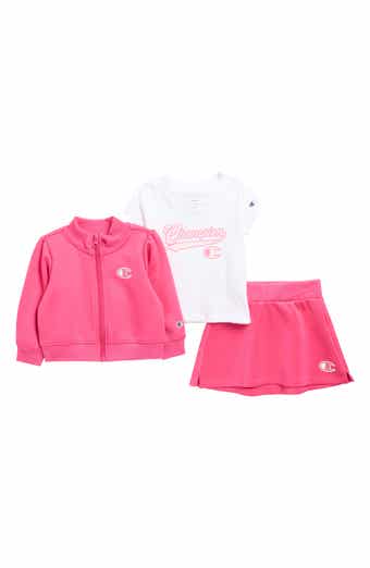 Champion Logo T-Shirt, Skirt & Jacket Set