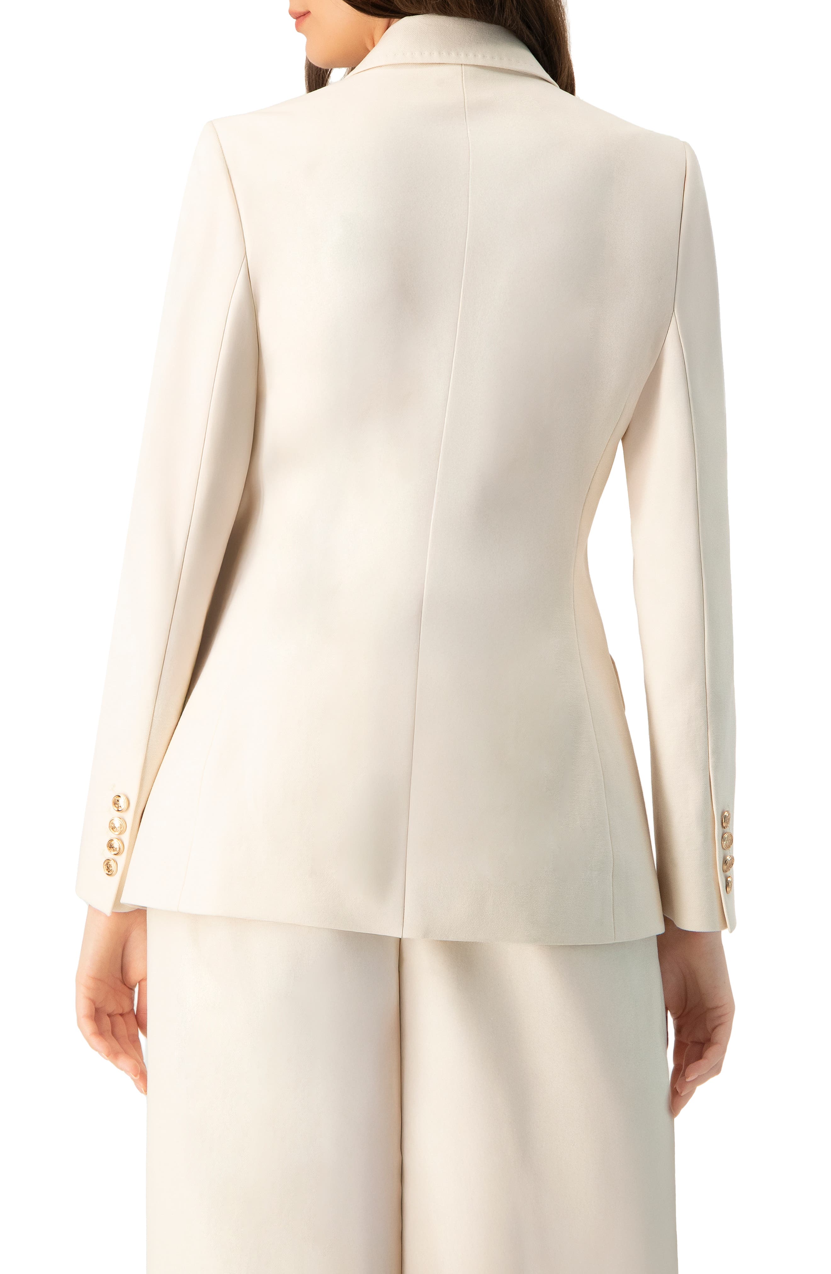 Single-Breasted Blazer with Golden Button - image 2
