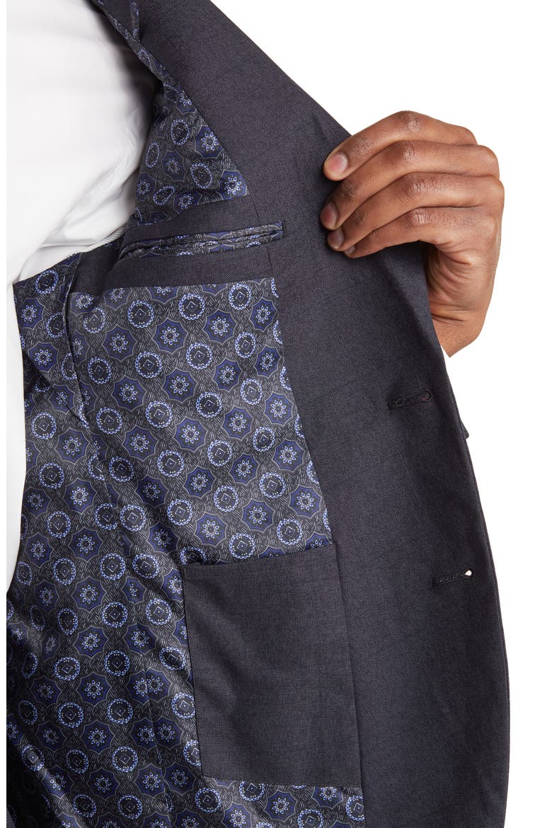Charcoal Windowpane Skinny Fit Suit, Alternate, color, GREY
