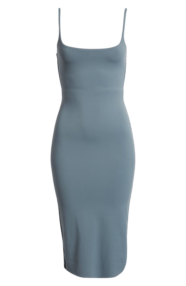 Open Edit Smooth Edit Strappy Midi Slipdress, Alternate, color, Blue Weather