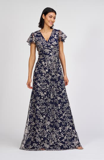 Skylar Floral Embroidered Gown