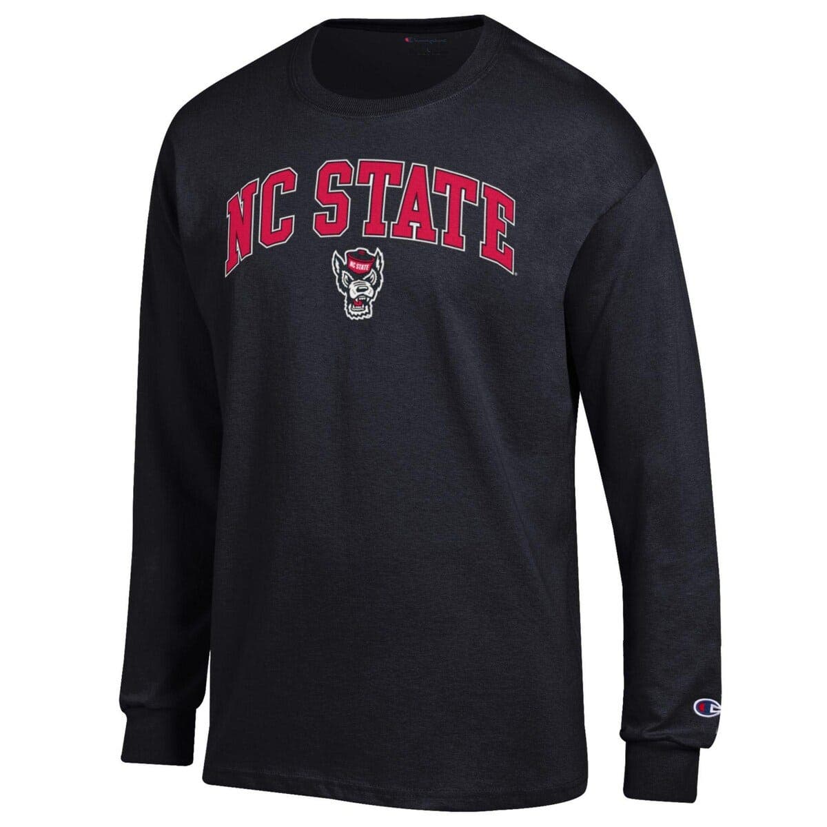 Champion Men's Champion Black NC State Wolfpack Arch Over Logo Long ...