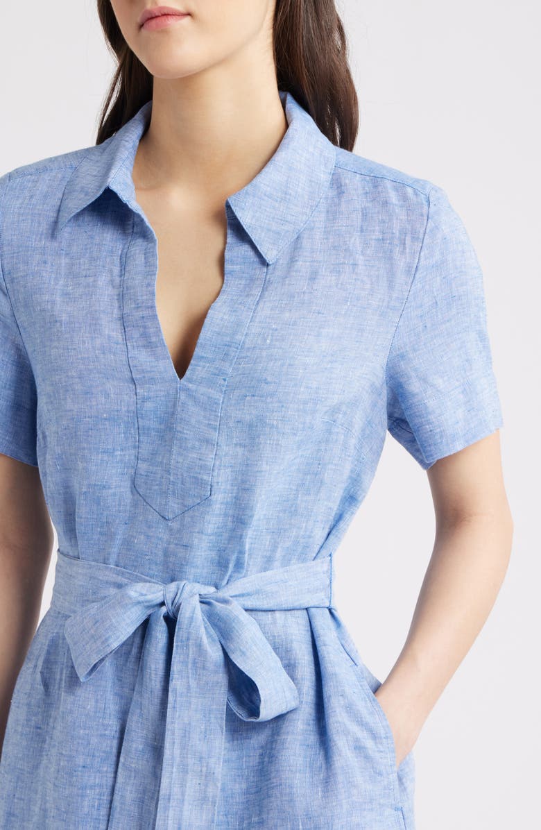 Tommy Bahama Costalina Linen Midi Dress, Alternate, color, Buccaneer Blue