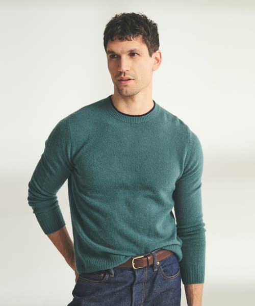 Naadam Lightweight Cashmere Contrast Trim Crewneck Sweater
