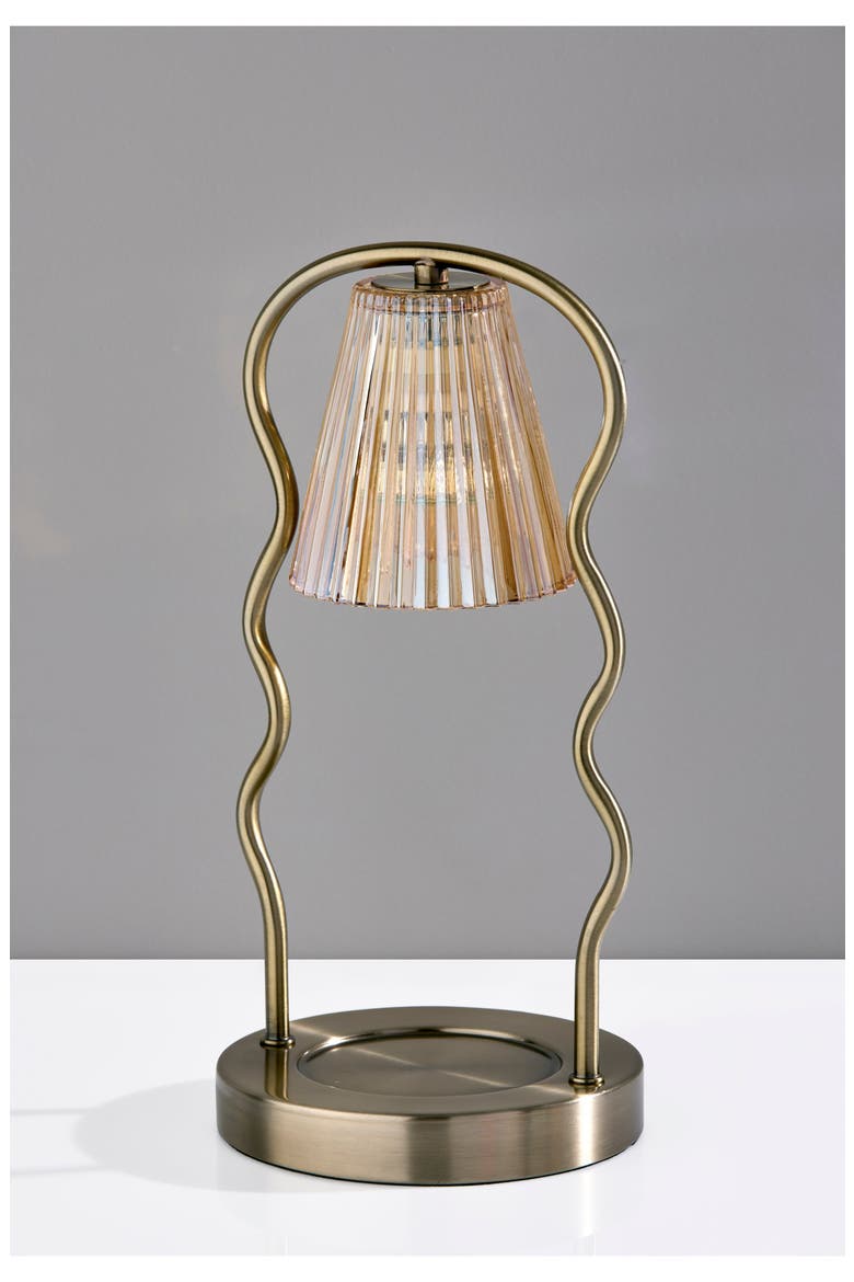 Chiara Candle Warmer Lamp, Alternate, color, ANTIQUE BRASS