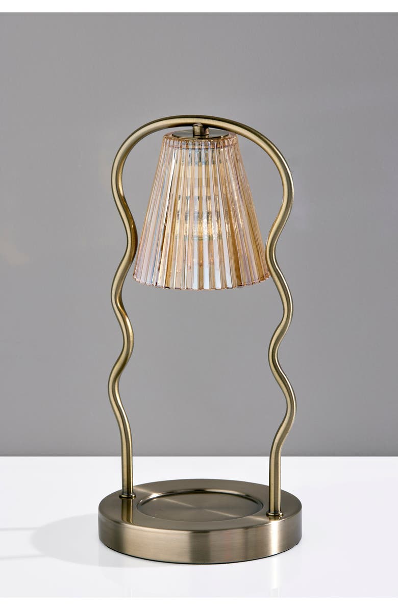 ADESSO LIGHTING Chiara Candle Warmer Lamp, Alternate, color, Antique Brass