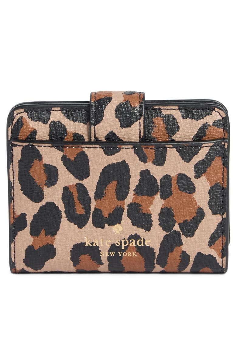 Kate Spade New York phoebe spotted leopard wallet, Alternate, color, Brown Multi