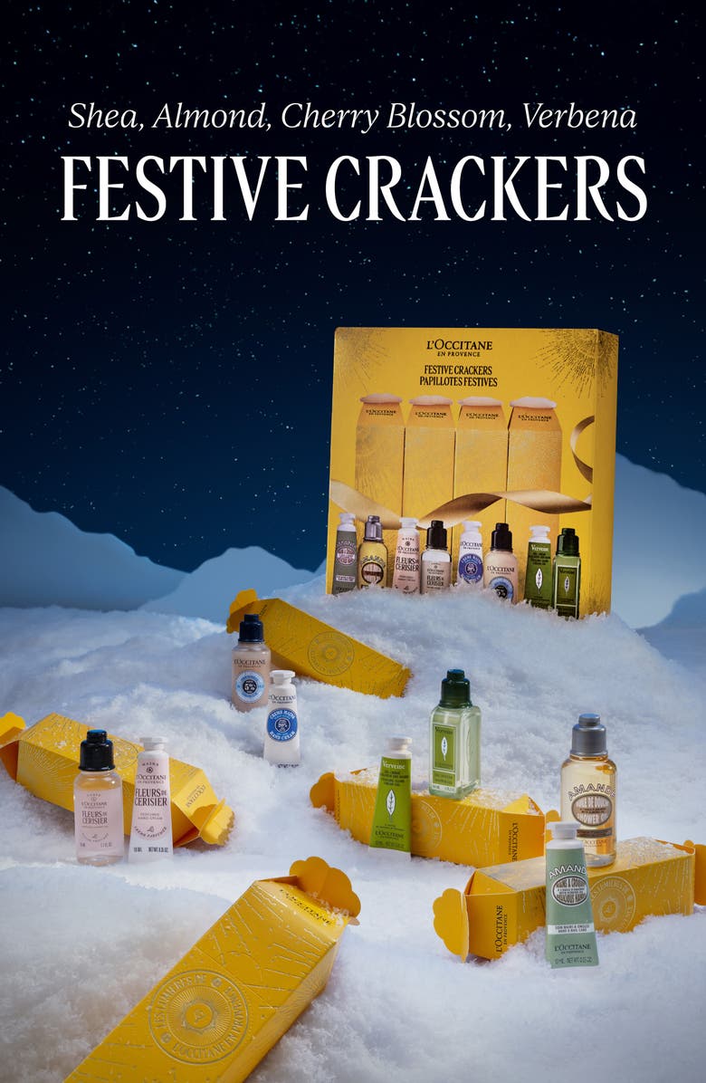 L'Occitane Festive Crackers Skin Care Set $36 Value, Alternate, color, 