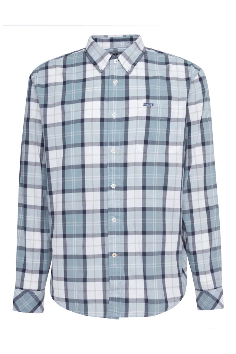 Laggon Trim Fit Check Cotton Button-Down Shirt, Alternate, color, NORTHSHORE TARTAN