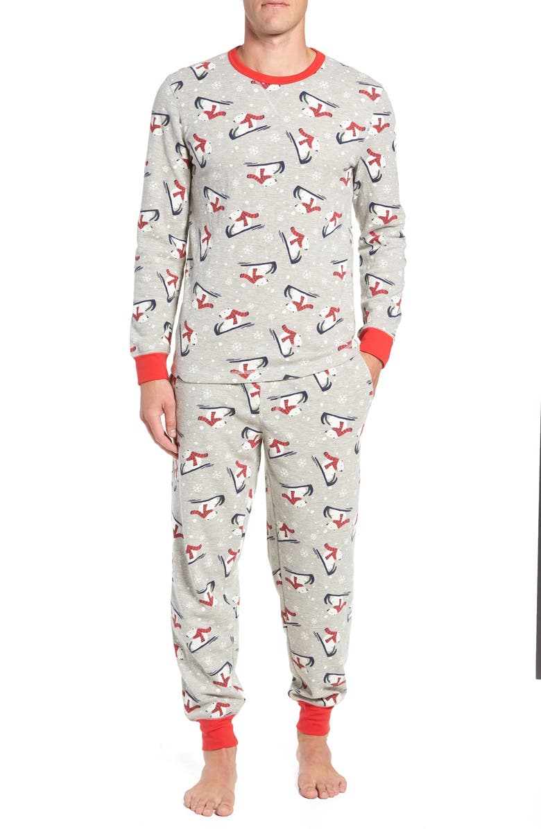 NORDSTROM MEN'S SHOP Family Father Thermal Pajamas, Main, color, 