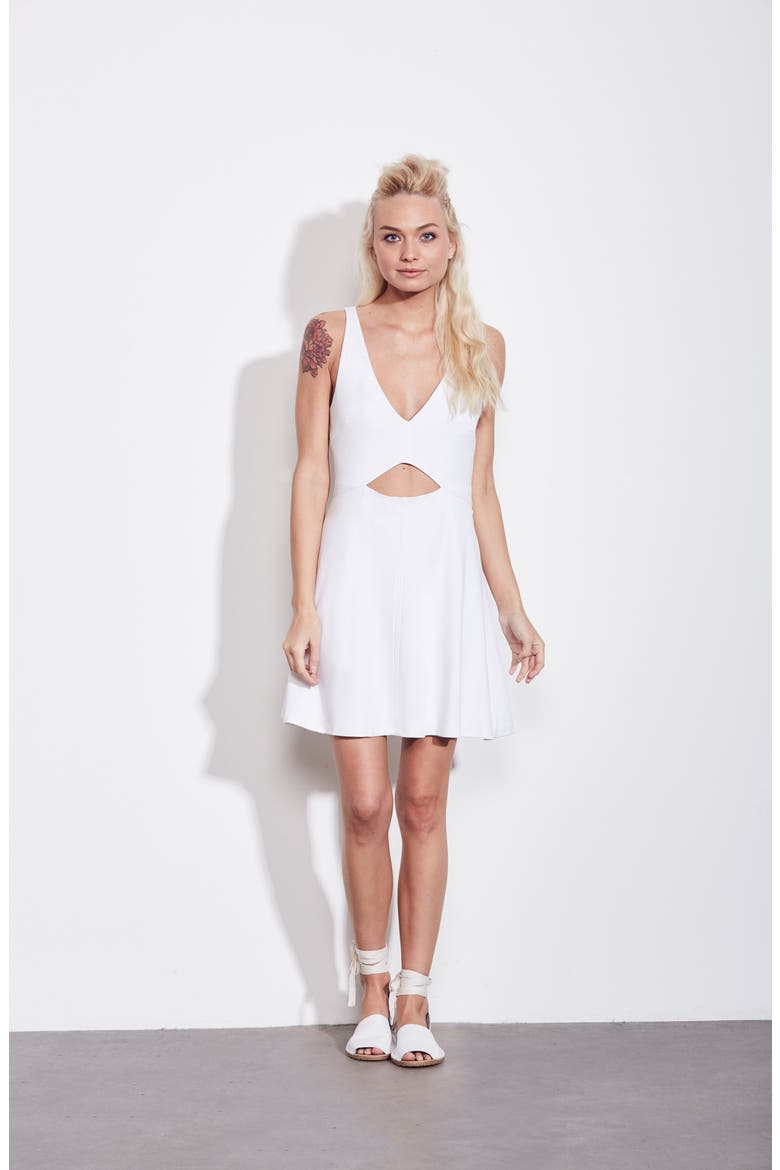 Alfresco @ Geoffrey's Cutout Minidress, Alternate, color, WHITE