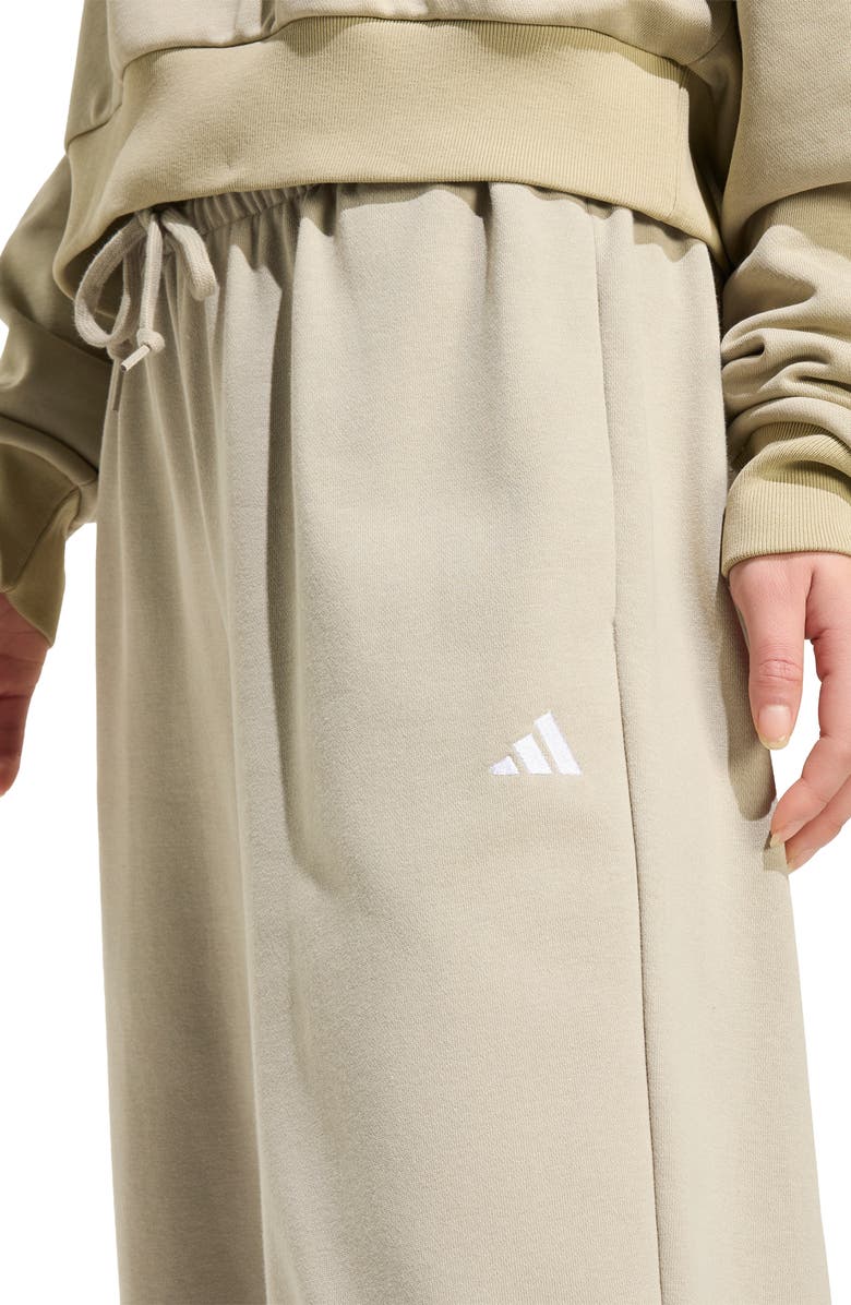 adidas Essentials Logo French Terry Cuffed Pants, Alternate, color, Wonder Cargo/ White