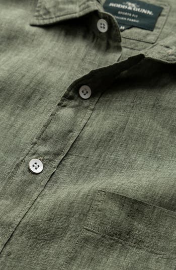 Palm Beach Sports Fit Short Sleeve Linen Button-Up Shirt