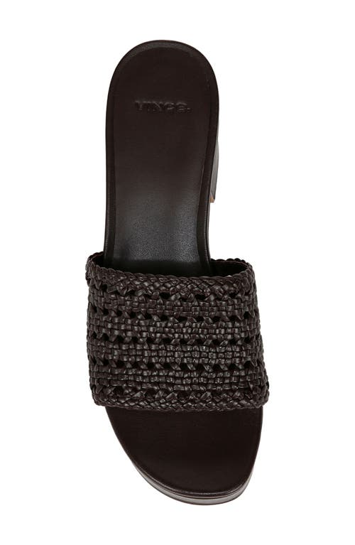 Vince Margo Woven Platform Sandal In Ganache