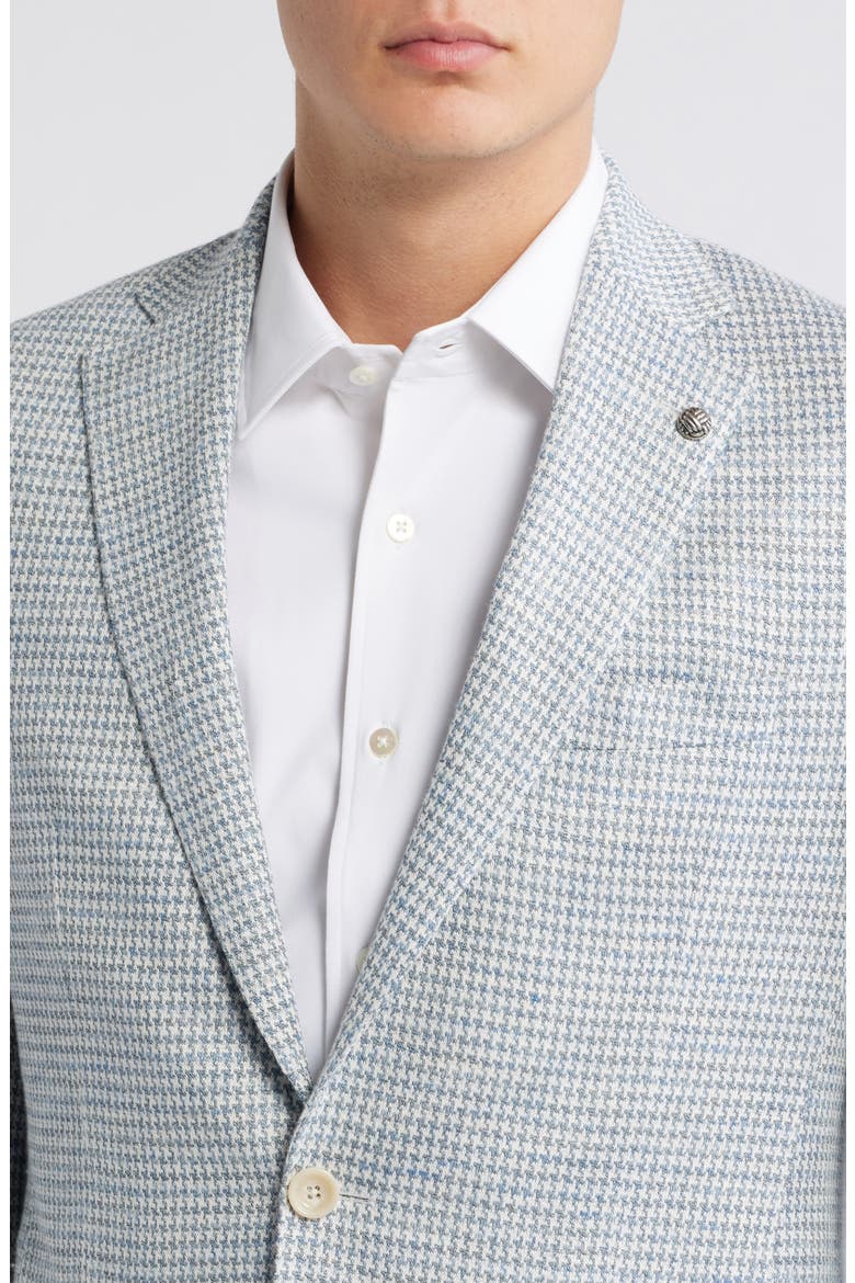 Hampton Houndstooth Knit Linen Sport Coat, Alternate, color, LIGHT BLUE