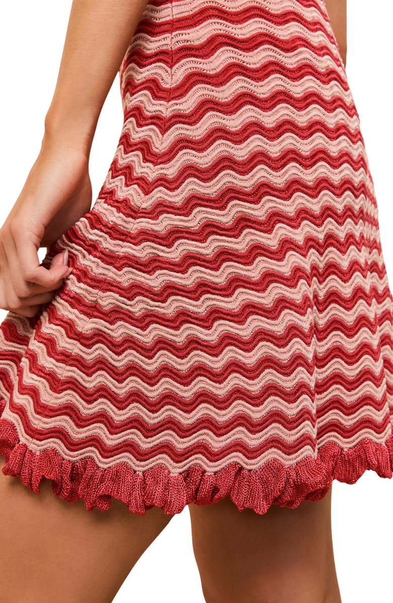 Solid & Striped The Talia Wavy Stripe Knit Minidress, Alternate, color, 
