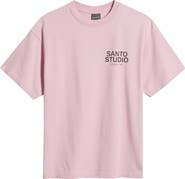 SANTO STUDIO Dove Quotes Cotton Graphic T-Shirt