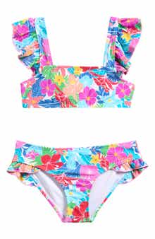 Raisins Kids' Hawaiian Floral Two-Piece Swimsuit