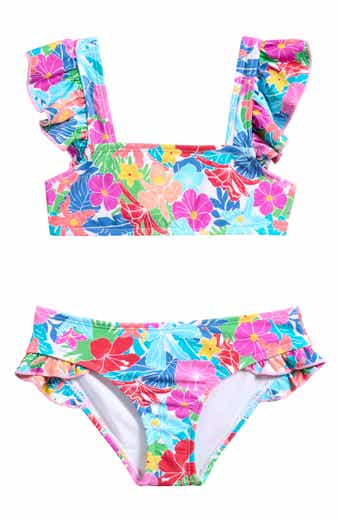 Raisins Kids' Hawaiian Floral Two-Piece Swimsuit