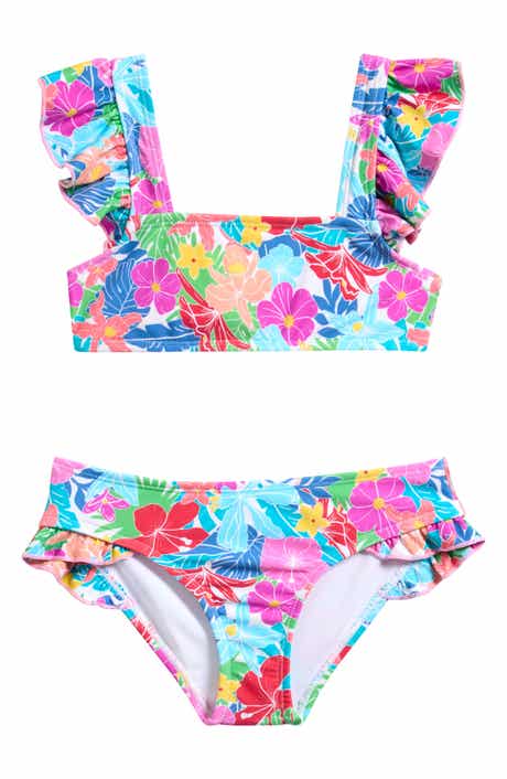 Raisins Kids' Hawaiian Floral Two-Piece Swimsuit