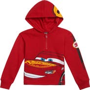 Disney Cars Lightning McQueen Fleece Quarter-Zip Hooded Sweatshirt
