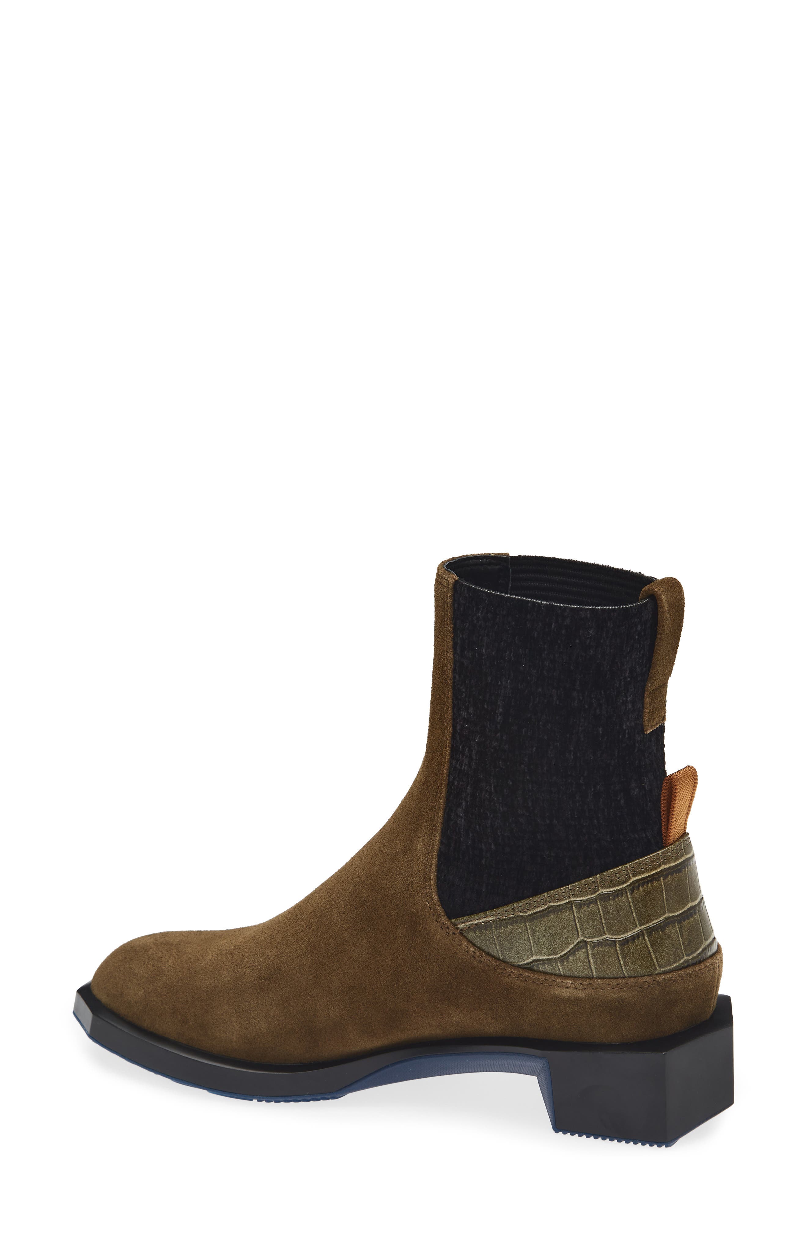 Forma Ena Leather Chelsea Boot, Alternate, color, KHAKI