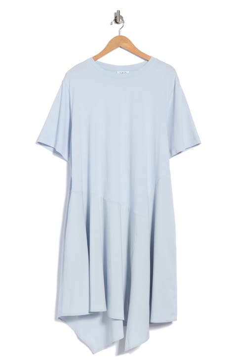 Asymmetric Poplin Mixed Media Dress