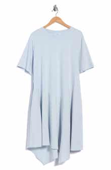 Asymmetric Poplin Mixed Media Dress