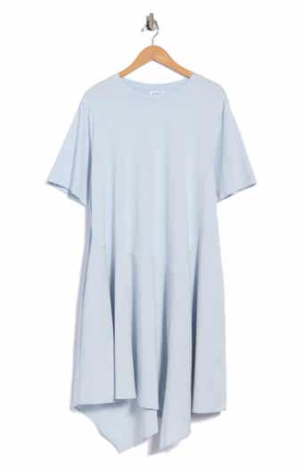 Asymmetric Poplin Mixed Media Dress