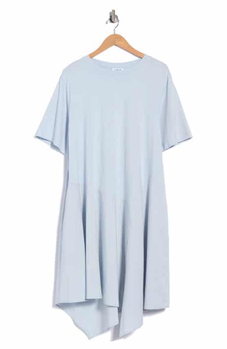 Asymmetric Poplin Mixed Media Dress