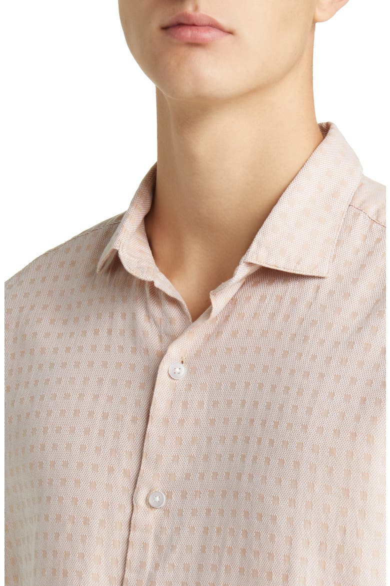 Toston Short Sleeve Button-Up Shirt, Alternate, color, SALMON