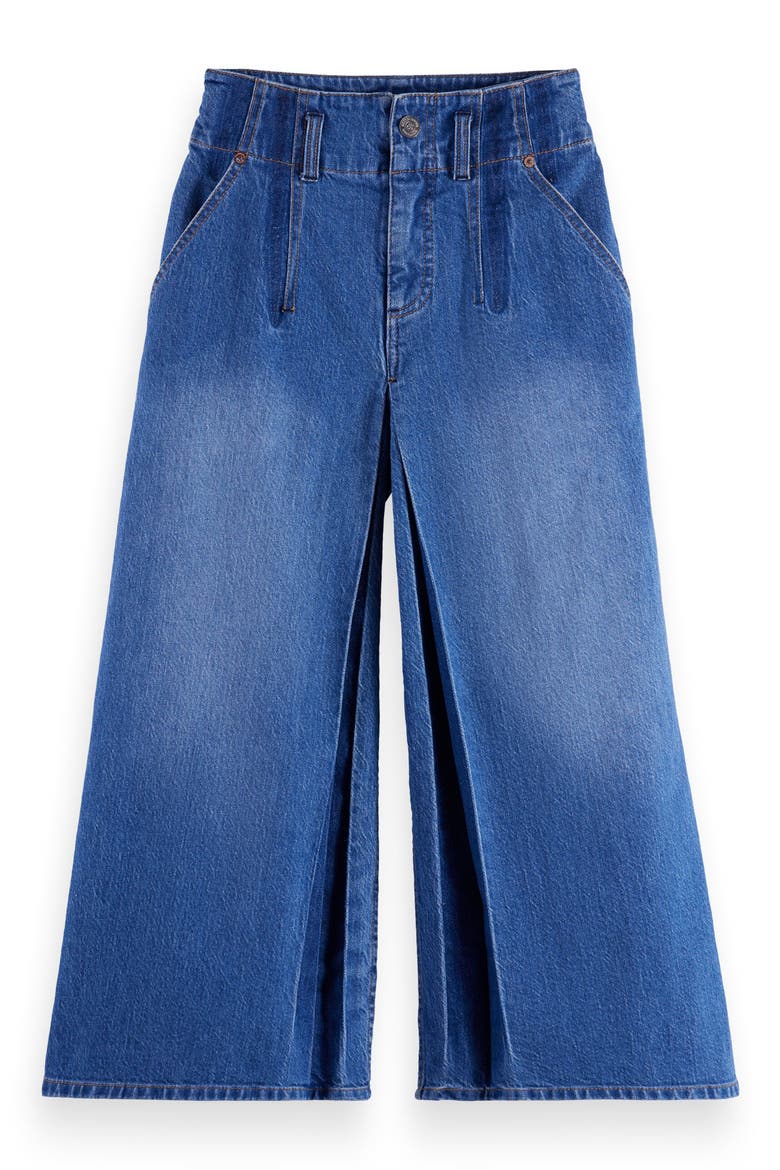 Kids' The Wave Custom Fit Wide Leg Jeans, Main, color, NAVY