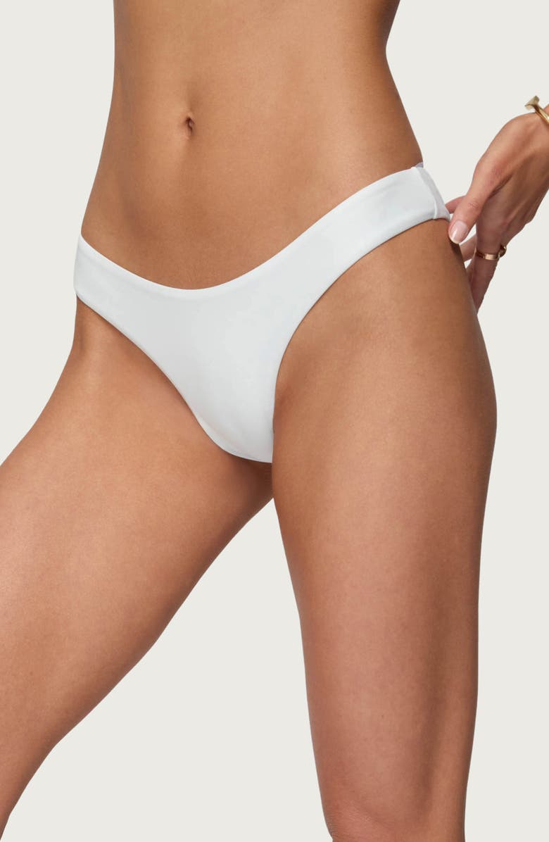 EDIKTED Shellee Bikini Bottoms, Alternate, color, White